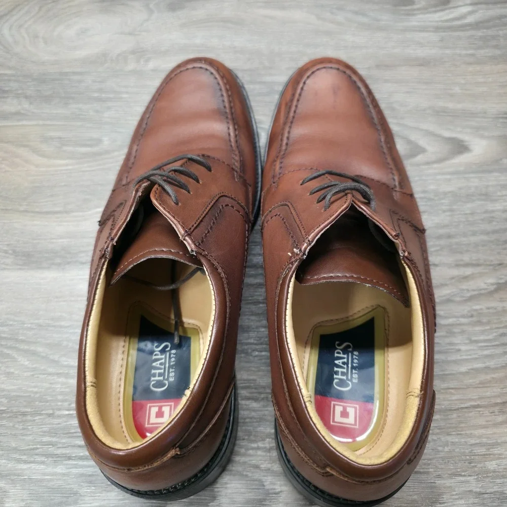 Ralph Lauren Chaps Dress Shoes Mens‎ 10.5M Brown Oxford Leather Old Money Preppy